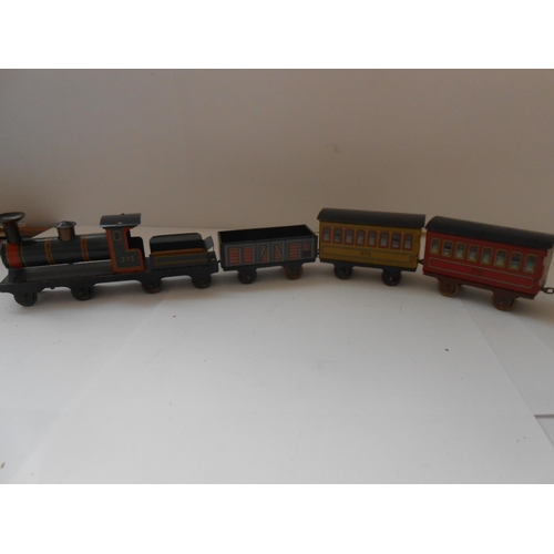 364 - Two small Japanese tin plate train sets