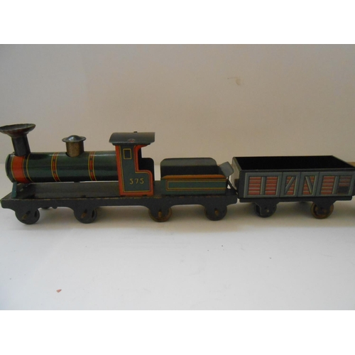 364 - Two small Japanese tin plate train sets