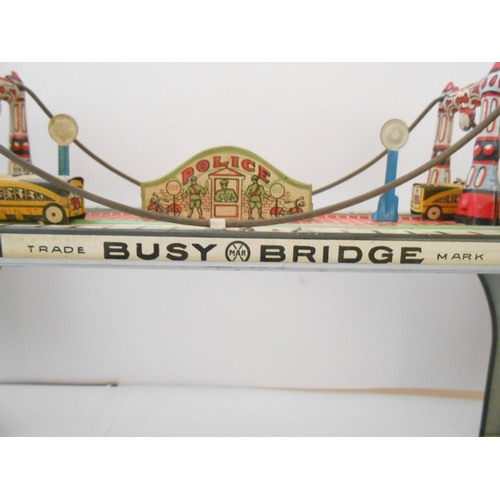 371 - A Louis Marx and Co. clockwork Busy Bridge - 24in. long