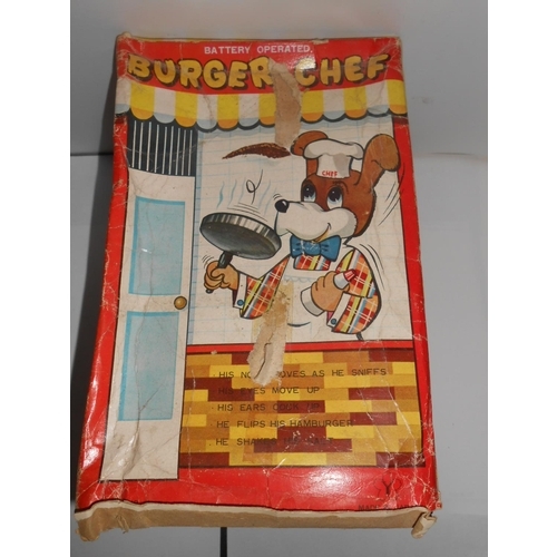 353 - A Japanese battery operated Burger Chef, boxed - 9in. high