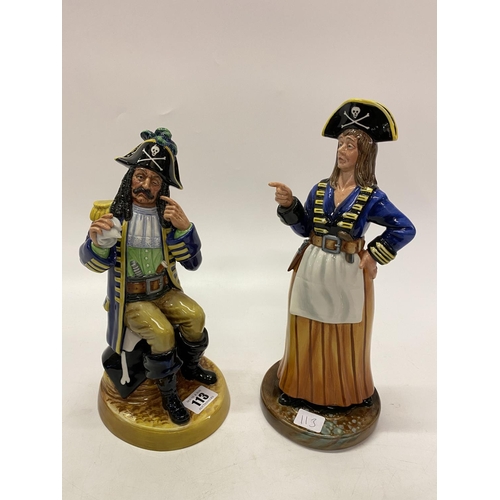 113 - Two Royal Doulton figures - The Pirate King HN2901 and Ruth The Pirate Maid HN2900