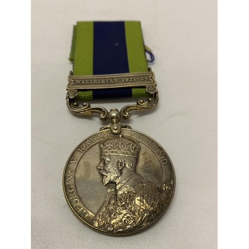 237 - An India General Service medal with Waziristan 1921-24 bar awarded to 3590214 Pte. W.G Lattimore Bor... 