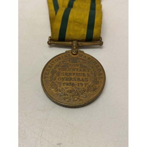 249 - A Territorial Force War medal awarded to 1881 Pte F Sennett Wilts. R.