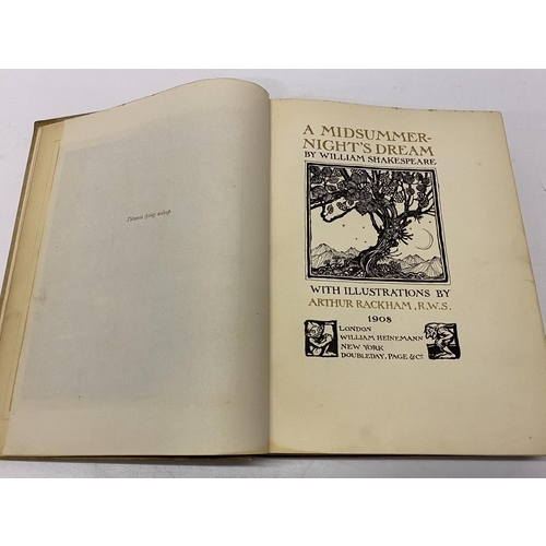 6 - A Midsummer Nights Dream dated 1908, illustrated by Arthur Rackham