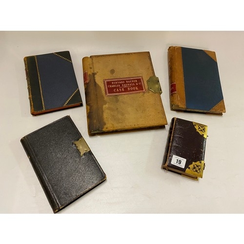 19 - A quantity of leather bound ledgers