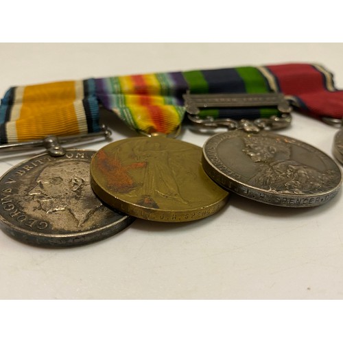 211 - A group of four medals awarded to 2.Lieut J.H Spencer comprising:- British War medal, Victory medal,... 