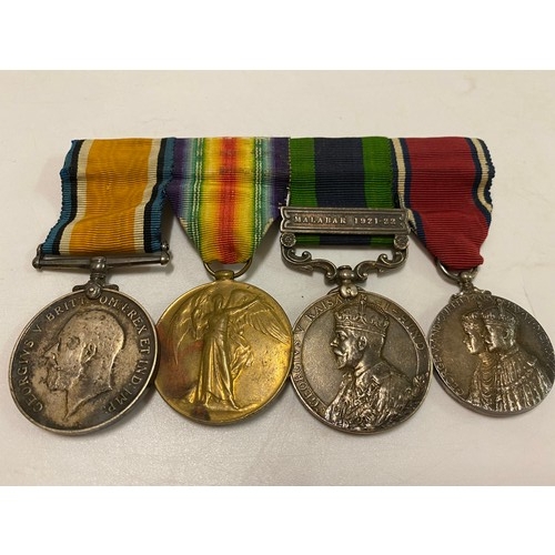 211 - A group of four medals awarded to 2.Lieut J.H Spencer comprising:- British War medal, Victory medal,... 