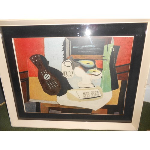 21 - A coloured print after Picasso - Glass And Fruit, framed and glazed - 16in. x 22in. with Frost and R... 