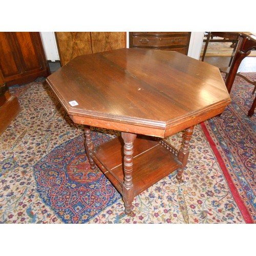 105 - Two Sheraton design chairs with inlaid frames, cane seats, on spade feet, an Edwardian walnut occasi... 