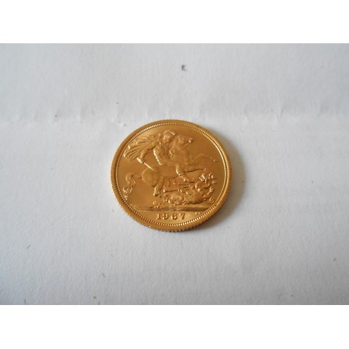 268 - A gold sovereign dated 1967

Buyers premium does not apply to the purchase of this lot