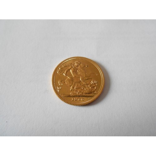 279 - A gold sovereign dated 1966

Buyers premium does not apply to the purchase of the lot