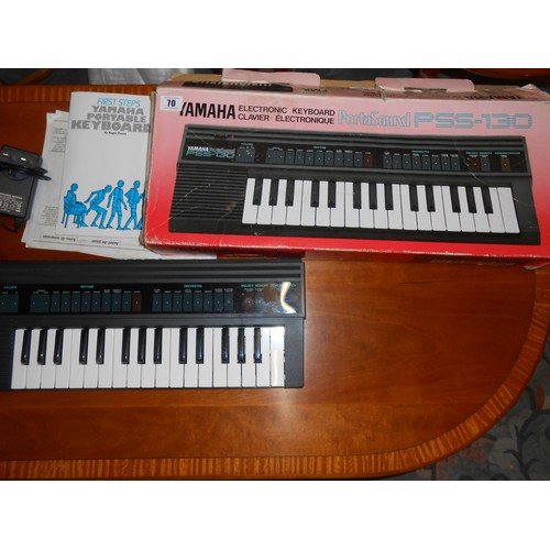 70 - A Yamaha electric Portasound 130 keyboard, boxed