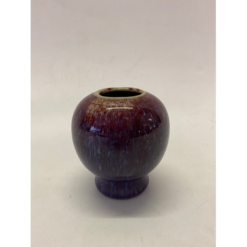 182 - A Chinese sang de boeuf glazed vase - 4 1/2in. high