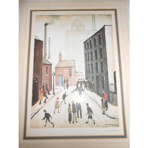 L.S. Lowry. A Venture print Industrial scene with Fine Art Trade