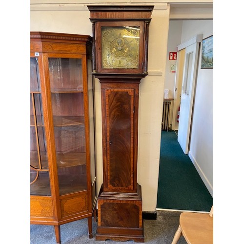 49 - An 18th Century longcase clock by Abyah Birt of Fifield, square brass dial, pierced brass spandrels,... 