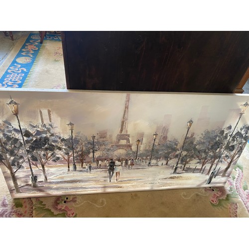 5 - A. Stone.  A signed watercolour - Rouen, mounted framed and glazed - 16in. x 11in. and a modern canv... 