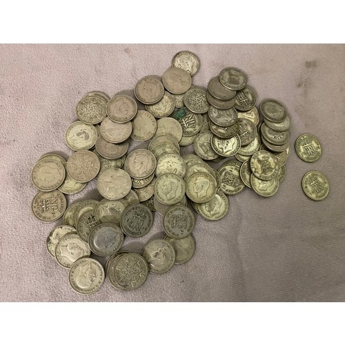 262 - A quantity of pre 47 silver and later six pences