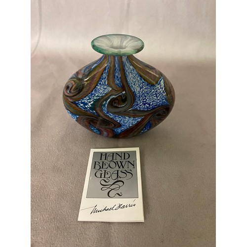 151 - A small Isle of Wight vase designed by Michael Harris - 3 1/2in. high