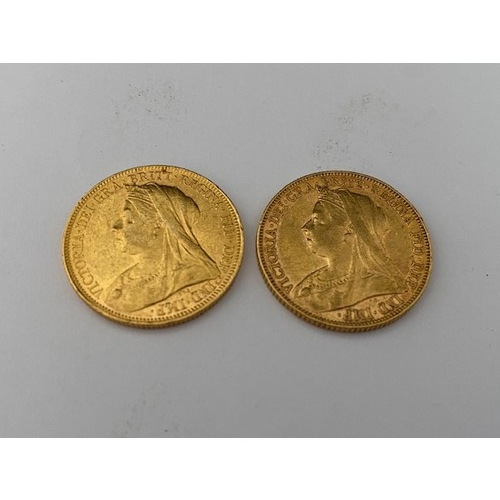 232 - Two Victorian gold sovereigns dated 1899 and 1901

Please note buyers premium does not apply to this... 