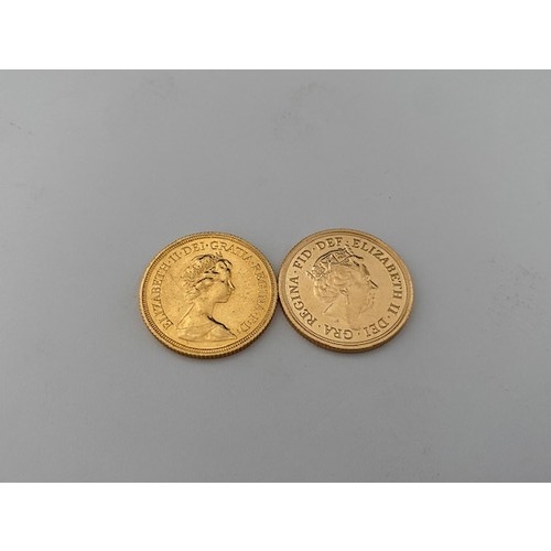 234 - Two gold sovereigns dated 1982 and 2018

Please note buyers premium does not apply to this lot