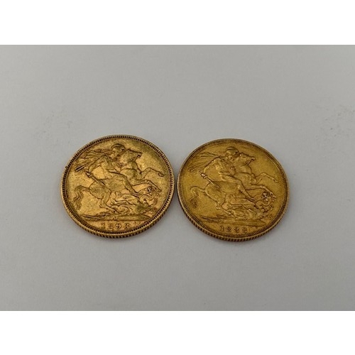 235 - Two Victorian gold sovereigns dated 1888 and 1898

Please note buyers premium does not apply to this... 