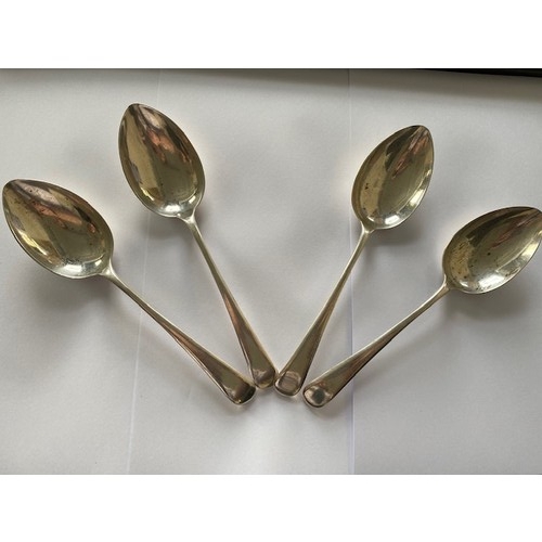 212 - A canteen of Viners silver flatware comprising:- eight soup spoons, four table spoons, eight dessert... 