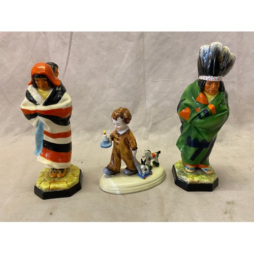 137 - A Royal Worcester figure of an Indian Chief and an Indian Square modelled by F.M Gertner and a Conti... 