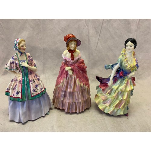 148 - Three Royal Doulton figures - Pamela HN1449, Jasmine HN1862 and A Victorian Lady HN727