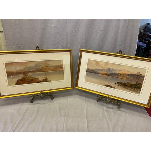 3 - William Henry Earp.  A pair of 19th Century signed watercolours - Continental scenes, framed and gla... 