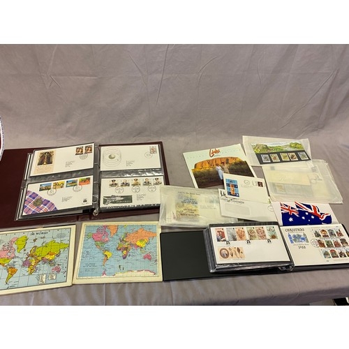 16 - Two albums of First Day covers, a Stirling Stamp album, two other stamp albums etc..