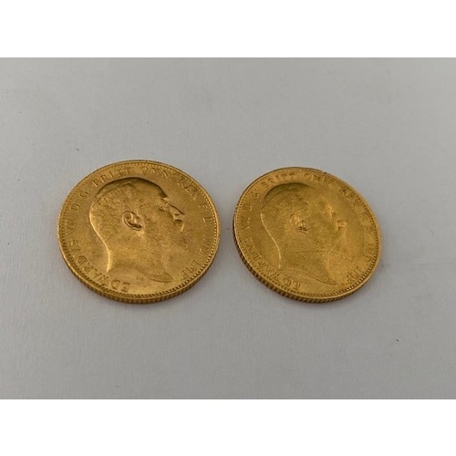 236 - Two gold sovereigns dated 1902 and 1909

Please note buyers premium does not apply to this lot