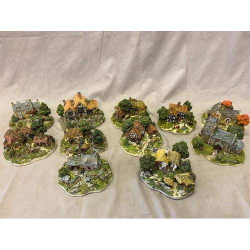 120 - Eight Danbury Mint Country Village Collection models by Jane Hart