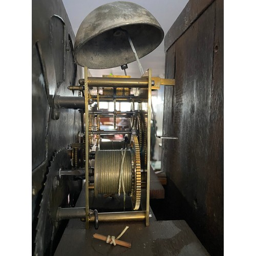 50 - An 18th Century longcase clock by William Watson with brass dial, silvered chapter ring, eight day m... 