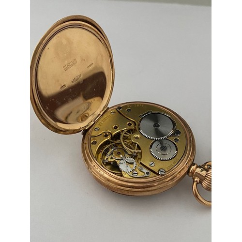 231 - A gentleman's openface pocket watch, white enamel dial, seconds dial, in a 9ct. gold case together w... 