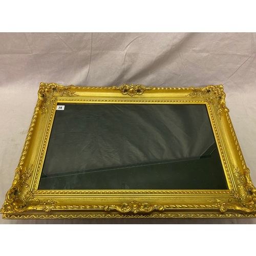 20 - A display cabinet made from a gilt picture frame with glass front - 19in. x 30in.