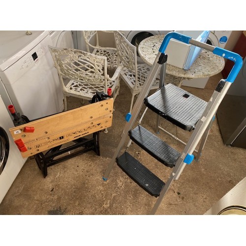 37 - A Black and Decker Workmate and a set of MacAllister folding steps