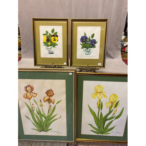 1001 - G. Leslie Barrett.  Four watercolours - Still life of flowers, framed and glazed - two 27in. x 19in.... 