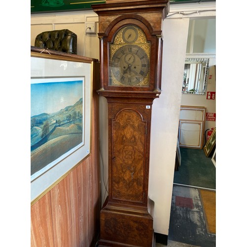 1039 - An 18th Century longcase clock by Thomas Chappell of London, brass dial, strike silent dial, seconds... 