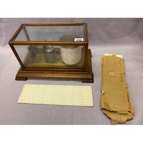 1329 - A barograph in an oak case