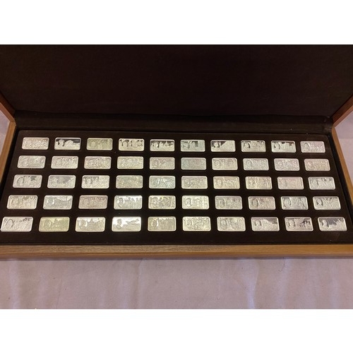 169 - A set of fifty silver ingots to commemorate 1000 Years Of British Monarchy (Sterling Silver Mint Edi... 