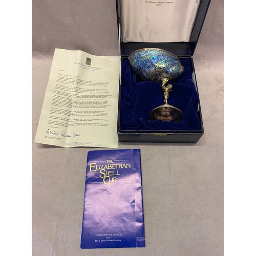 178 - A St James House Company silver Elizabethan Shell Cup, in fitted box