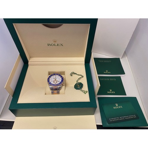 242 - A gentleman's Rolex Yacht Master II wristwatch, 44mm white dial, in an everrose gold and steel case,... 