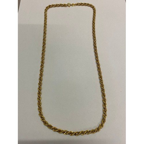 247 - A heavy 18ct. gold ropetwist necklace