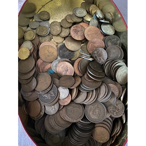 313 - A selection of coins various including pennies, three pence coins, small amount of pre 47 etc..