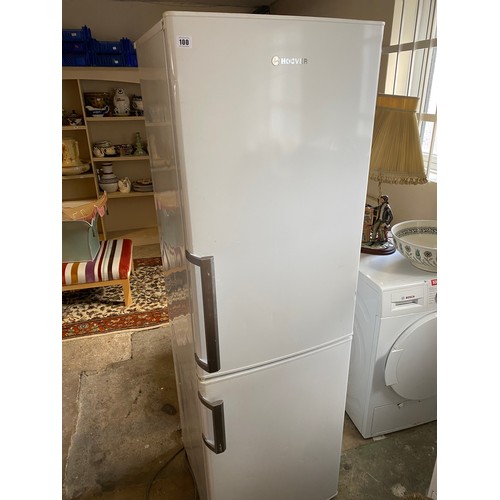 100 - A Hoover fridge freezer in a white sprayed case