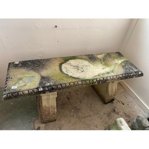 62 - A concrete garden bench