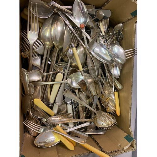 273 - A large quantity of silver plated and other flatware, various patterns