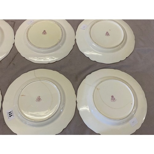 111 - A set of six Royal Worcester porcelain plates, each painted to the centre with fruit, signed Seabrig... 