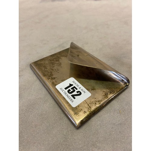 152 - A silver card case in the form of an envelope