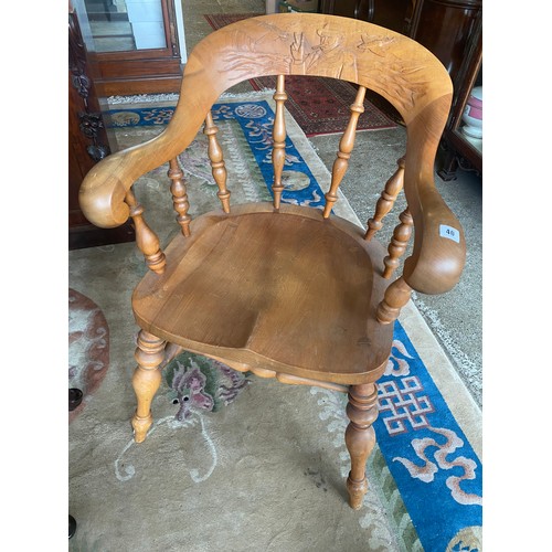 40 - A Stewart Linford commemorative oiled walnut chair incorporating timbers from Blenheim to commemorat... 